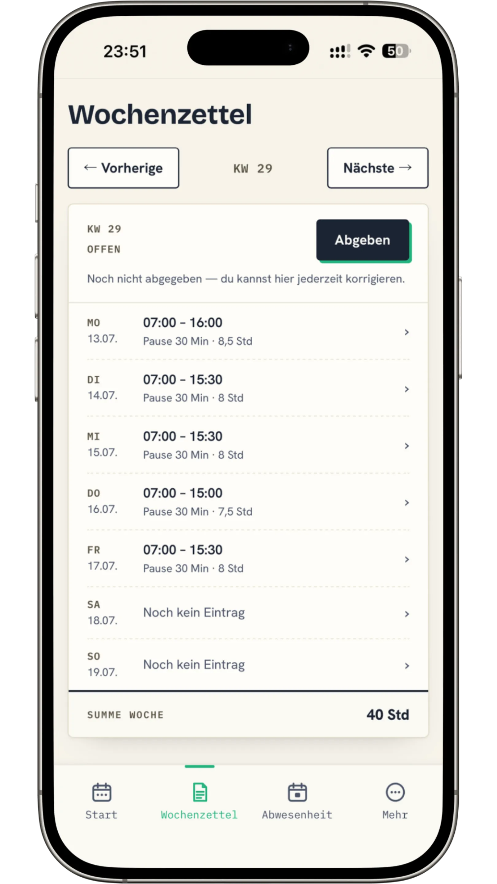 Mitarbeiter-App von Stammhausplus auf dem Handy: Mitteilung und offene Aufgaben